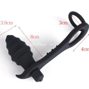 10 Speed Prostate Massager Black Vibrating Anal Plug