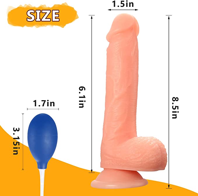 8.5 Inches Squirting Water Spray Penis Dildo - Image 6