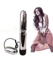 Slim Long Steel 7 Inch Rod with Mini Egg Vibrator For Women