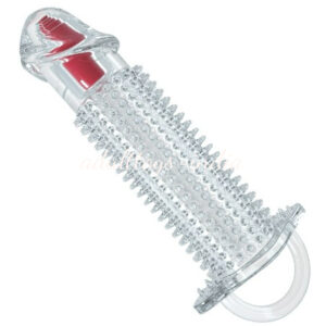 New Full Dotted Penis Extender Sleeve Vibrator Condom For Men