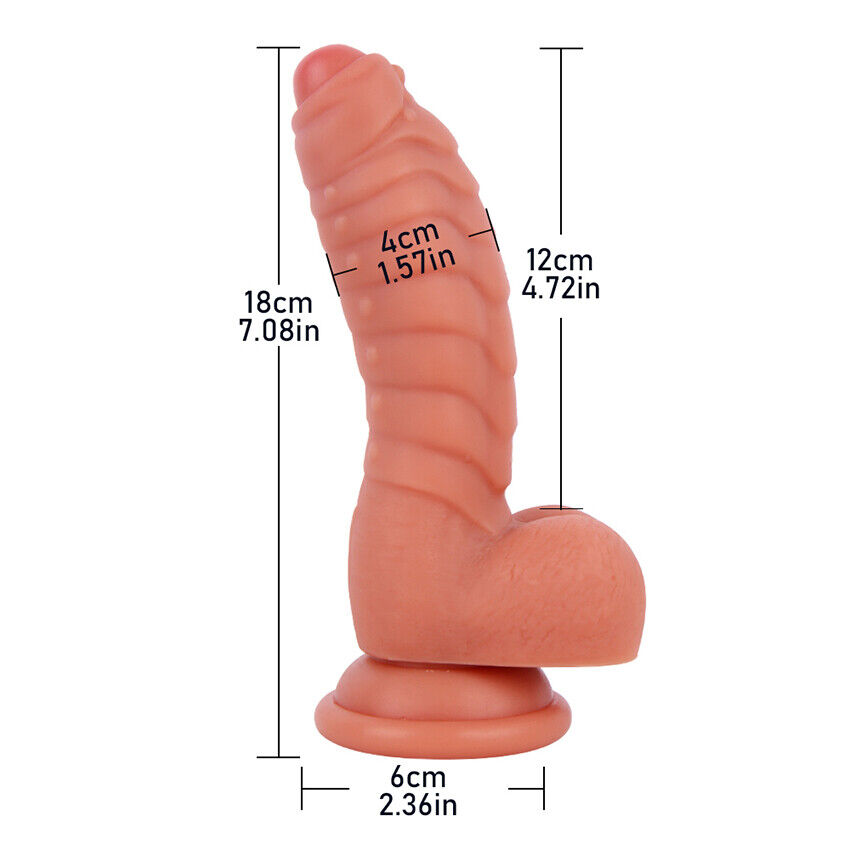 Realistic Flesh Dragon Dildo Ribbed 7.08 Inches India - Image 7