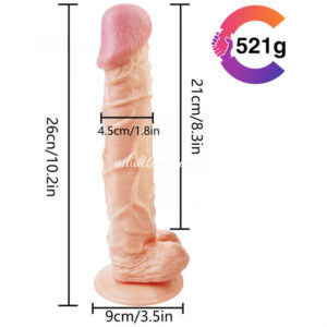 10.2 Inches Large Strap On Solid Penis Dildo Flesh
