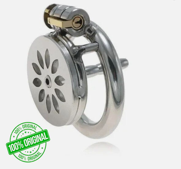 Unique Design Flat Stainless Steel Chastity Lock Male Cage Chastity Device(50mm)
