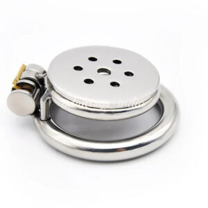 Small Stainless Steel Flat Chastity Device For Men