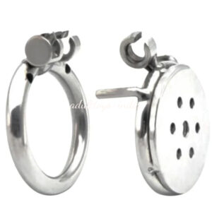 Small Stainless Steel Flat Chastity Device For Men