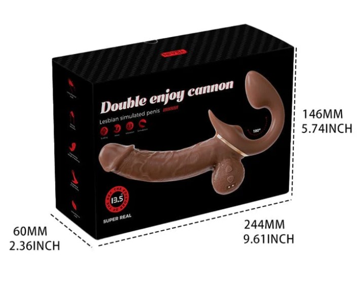 Dual Ended Strapless Dildos For Lesbian Sex Machine Clitoris Vibrator India - Image 8