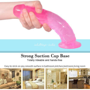 Pink Jelly No Testicle Realistic Strong Suction With Jelly Anal Dildo