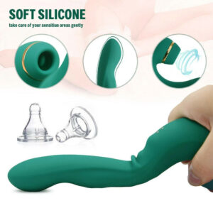 3 IN 1 Clit Licking Sucking Vibrator G-Spot Dildo Massager For Women