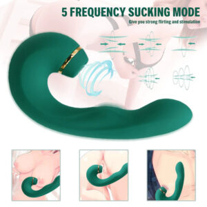 3 IN 1 Clit Licking Sucking Vibrator G-Spot Dildo Massager For Women