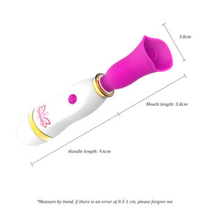 2 In 1 Tongue Clitoris Oral Licking Nipple Sucking Vibrator