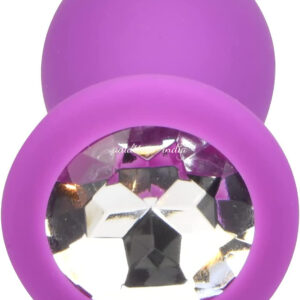 Latest Jewelled Silicone Butt Plug Purple