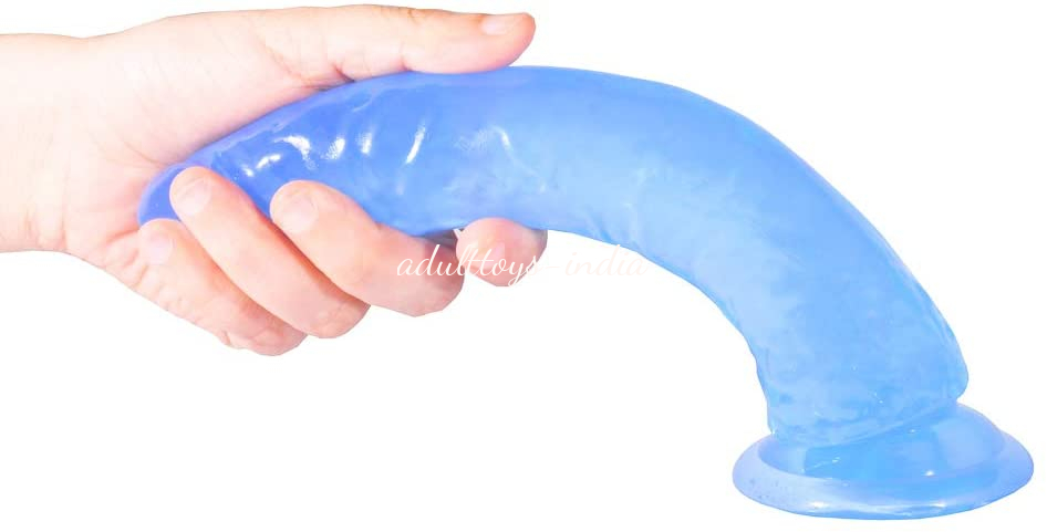 Blue Jelly Realistic Big Penis No Testicle With Suction Cup - Image 5