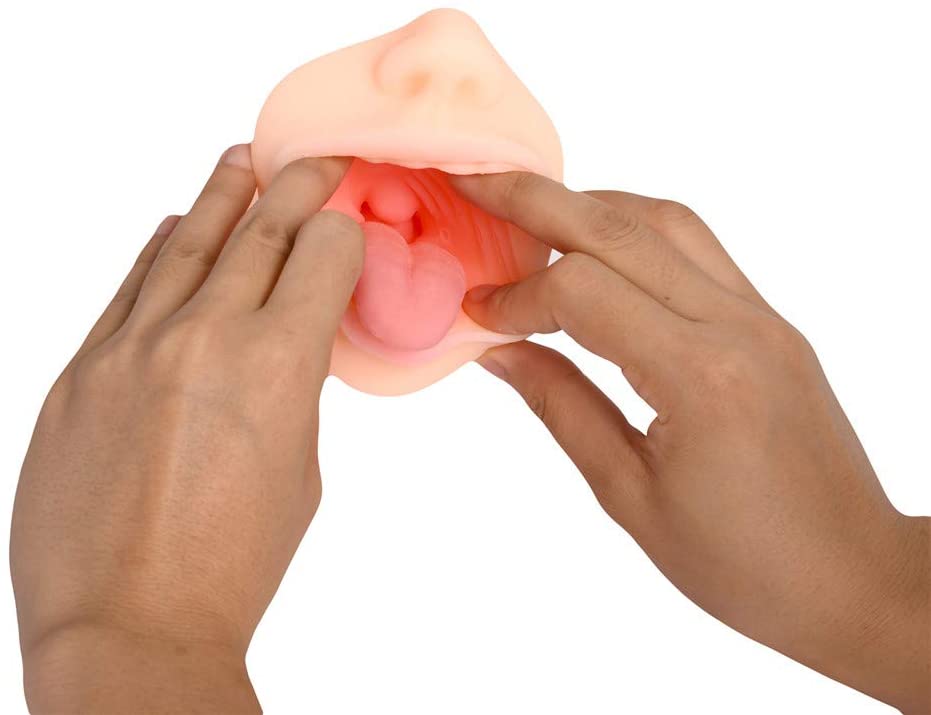 Tongue Male Masturbator Blow Job Stroker Oral Sex Toys Pocket Pussy - Image 9