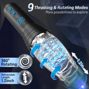 3 In 1 Automatic Thrusting Rotating Vibrating Electric Sex Toy for Men