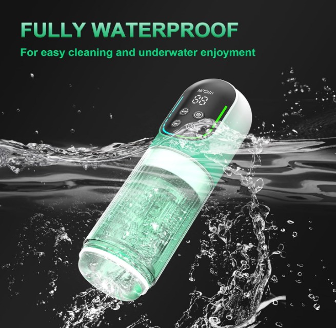 Green Licking Oral Thrusting Rotating Vibrating Suction Penis Stroker Blowjob sex Machine For Men - Image 3