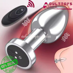 Premium Quality Vibrating metal anal plug charged by Wireless remote control