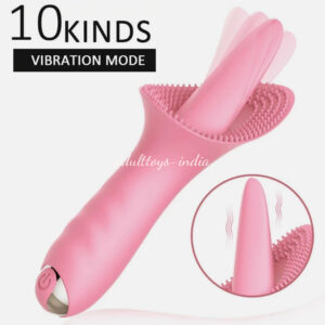 10 Vibe Modes Tongue Licking Vibrator Clit Vagina Anal Oral Sex G Spot Stimulator For Women