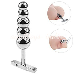 5 Bead Extra Large Metal Anal Butt Plug