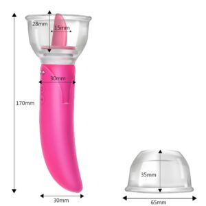 2 in 1 Nipple Sucker Vibrator Tongue Licking for Woman