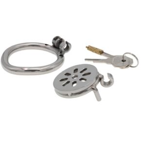 Unique Design Flat Stainless Steel Chastity Lock Male Cage Chastity Device(50mm)