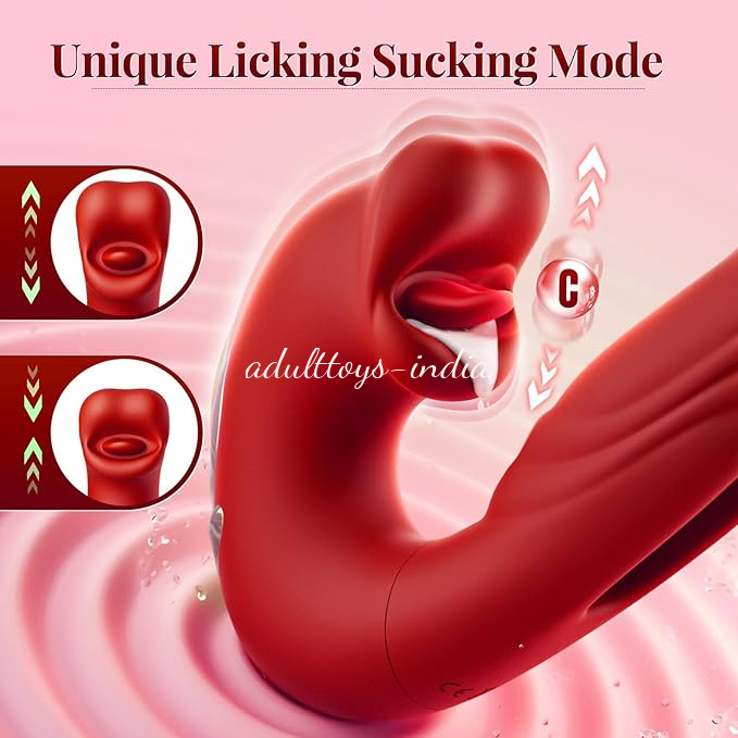 Upgrade New Tongue Licking Flapping Clit and G-spot Vibrator For Couple - Image 3