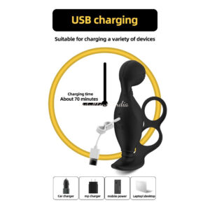 Sperm Lock Ring Prostate Massage Anal Plug Vibrators Anal Sex Toys