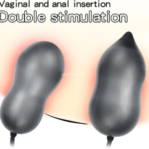 1 In 2 Inflatable Black Inflatable Anal Plug Sex Toys For Men and Women