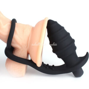 10 Speed Prostate Massager Black Vibrating Anal Plug