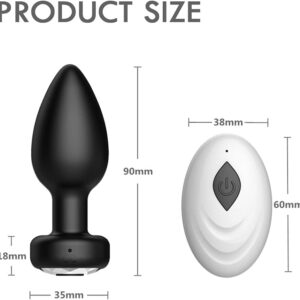 Remote Control With Black Anal Vibrating Butt Plug