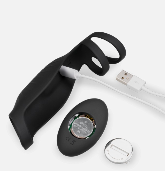 Black Powerful Vibrating Penis Sleeve Extender Cock Ring With Wireless Remote Control - Image 8