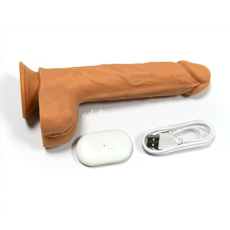 8 Inch Realistic Dildo UP DOWN Automatic Rechargeable Vibrating 7 Speed Heating USB - Image 3