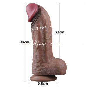 11 Inches Giant Thick XXL Dual Density Silicone Realistic Dildo with Hyper Realistic Veins