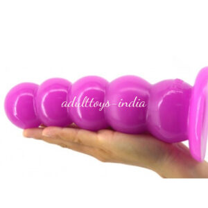 8 inches Big Size 5 Solid Ball Beads Anal Buttplug Sex toys Purple