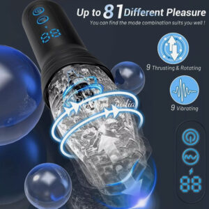 3 In 1 Automatic Thrusting Rotating Vibrating Electric Sex Toy for Men