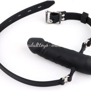 1st beginners Black Double End Penis dildo Mouth Gag BDSM Bondage Strapon Sex toys