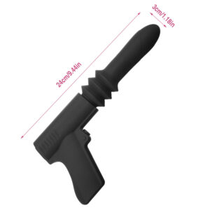 New Automatic Telescopic Thrusting Black Dildo Vibrator Gun Type Sex Machine