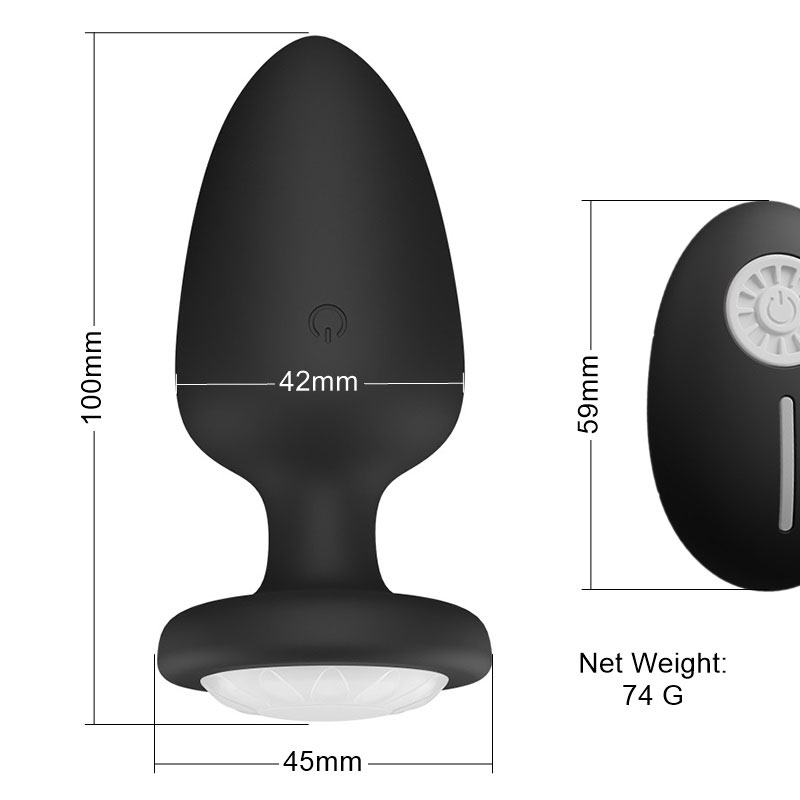 10 Speed Glowing Anal Plug Vibrator With Wireless Remote Control - Image 4