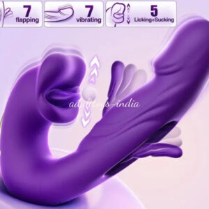7 Flapping Vibrating and 5 Licking Sucking Modes G-spot Vibrator Women