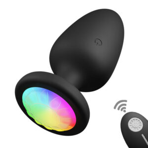 10 Speed Glowing Anal Plug Vibrator With Wireless Remote Control