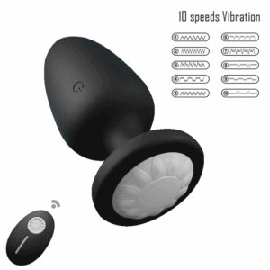 10 Speed Glowing Anal Plug Vibrator With Wireless Remote Control
